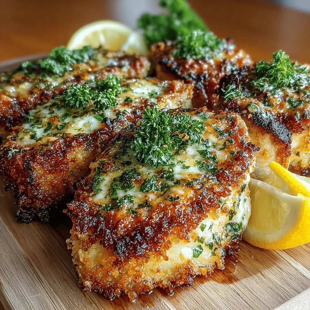Parmesan Herb Crusted Pork Chops are not just a meal; they are a culinary experience that brings together a delightful blend of flavors and textures. This dish features tender, juicy pork chops enveloped in a crispy, herbaceous crust that tantalizes the taste buds with every bite. Perfect for family dinners or special occasions, these pork chops strike a harmonious balance between the robust flavors of Parmesan cheese and fresh herbs, making them a standout choice for any table.