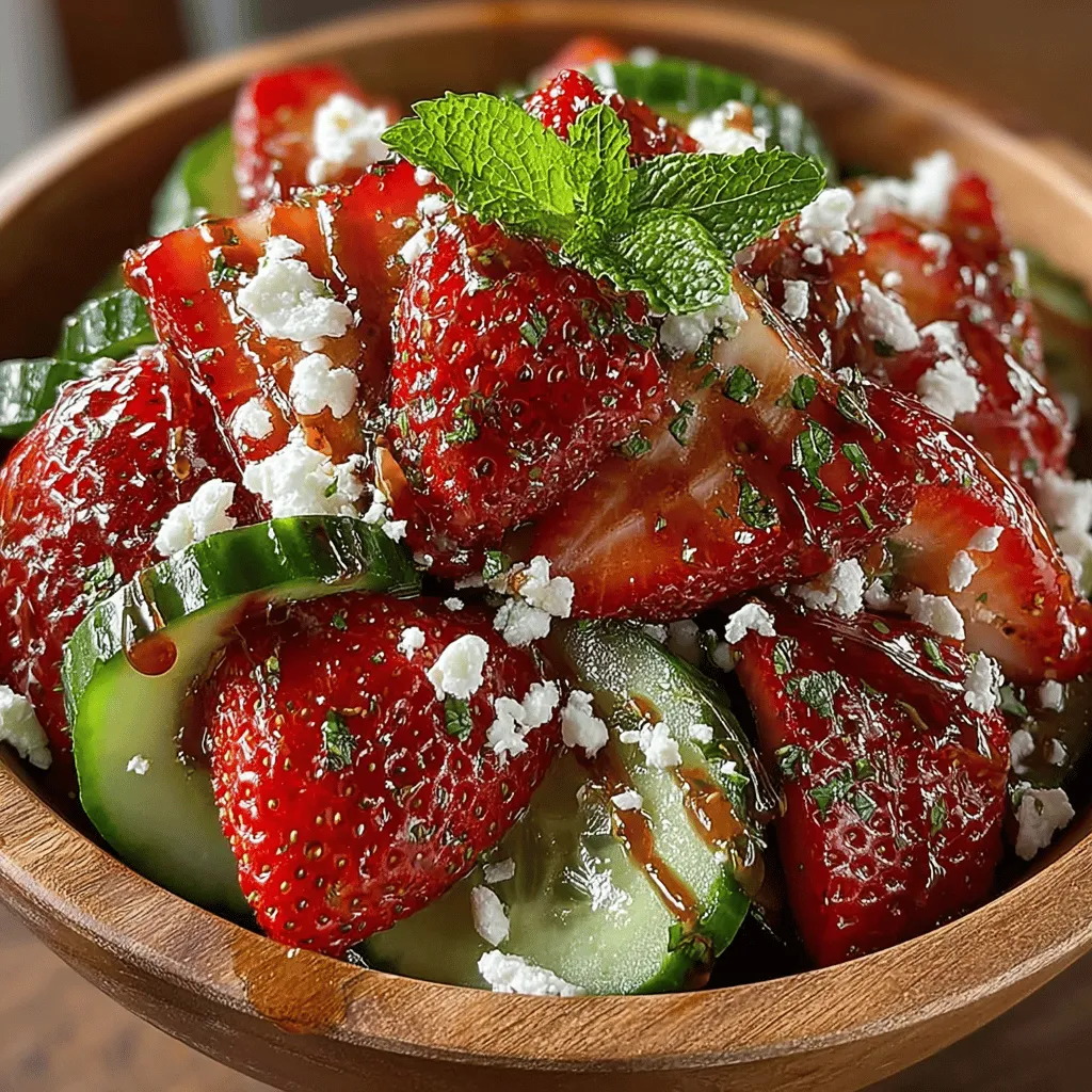 The essence of any great salad lies in its ingredients. For the Strawberry Cucumber Summer Salad, each component plays a vital role in not only enhancing the overall taste but also providing nutritional benefits. Let’s delve into the key ingredients that make this salad a must-try for your summertime gatherings.
