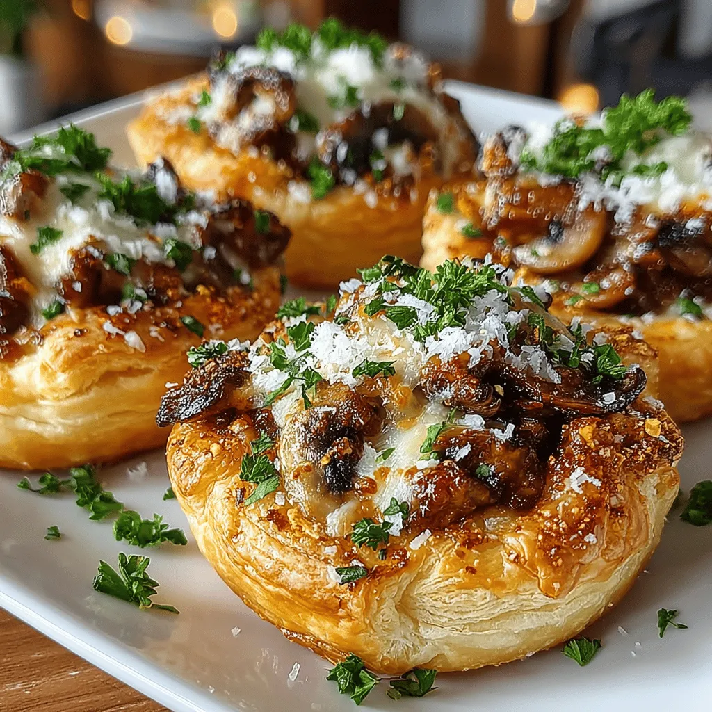If you're searching for a crowd-pleasing appetizer that combines rich flavors and a satisfying crunch, look no further than Herb Roasted Garlic Mushroom Pizza Bites. These delightful morsels are the perfect blend of savory mushrooms, aromatic herbs, and gooey cheese, all nestled within a flaky puff pastry. Whether you’re hosting a game night, throwing a dinner party, or simply looking for a delicious snack to enjoy with your family, this recipe checks all the boxes for flavor, ease, and versatility.