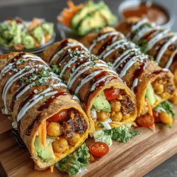 Crispy BBQ Ranch Chickpea Wraps: A Flavorful Delight
