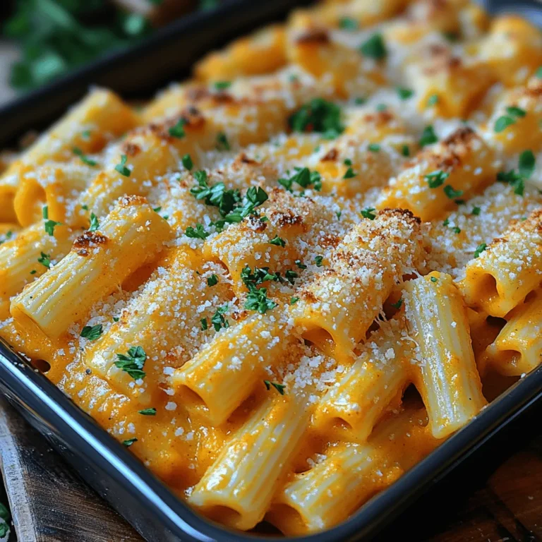 As the leaves begin to change and the air turns crisp, there’s an undeniable charm in embracing the flavors of fall. Among the season's bounty, pumpkin stands out—not just as a festive decoration but as a culinary star. The Creamy Pumpkin Pasta Bake combines the comforting essence of baked pasta with the rich, earthy notes of pumpkin, making it an ideal dish for cozy dinners and family gatherings. This recipe is not only a treat for pumpkin lovers but also a delightful option for home cooks looking to introduce a seasonal twist to their meals.