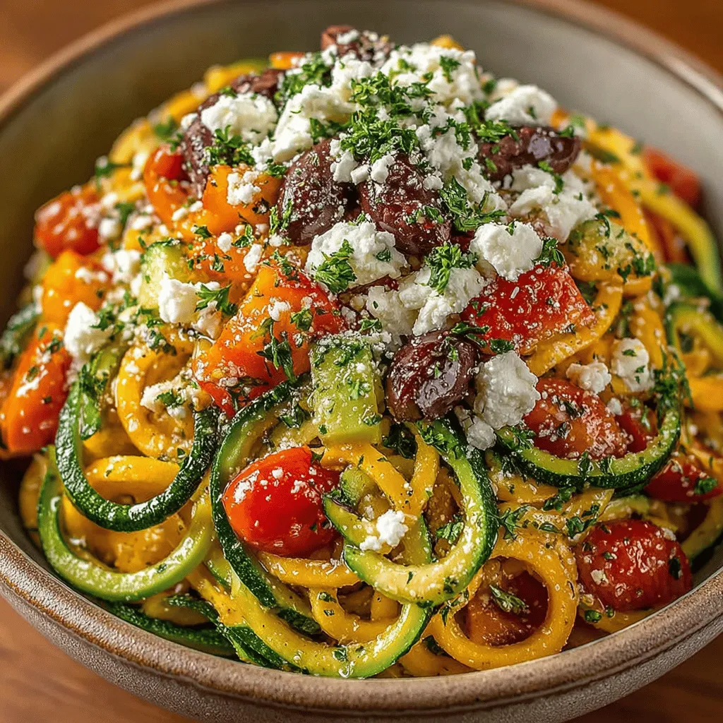 Mediterranean cuisine is celebrated not only for its incredible flavors but also for its health benefits, making it a favorite among food enthusiasts and health-conscious individuals alike. Characterized by the use of fresh vegetables, whole grains, lean proteins, and healthy fats, the Mediterranean diet is rich in nutrients and has been linked to numerous health benefits, including improved heart health, weight management, and reduced risk of chronic diseases. One dish that embodies these principles beautifully is the Mediterranean Zoodle Delight—a vibrant and healthy twist on traditional pasta that replaces refined carbohydrates with nutrient-rich zucchini noodles.