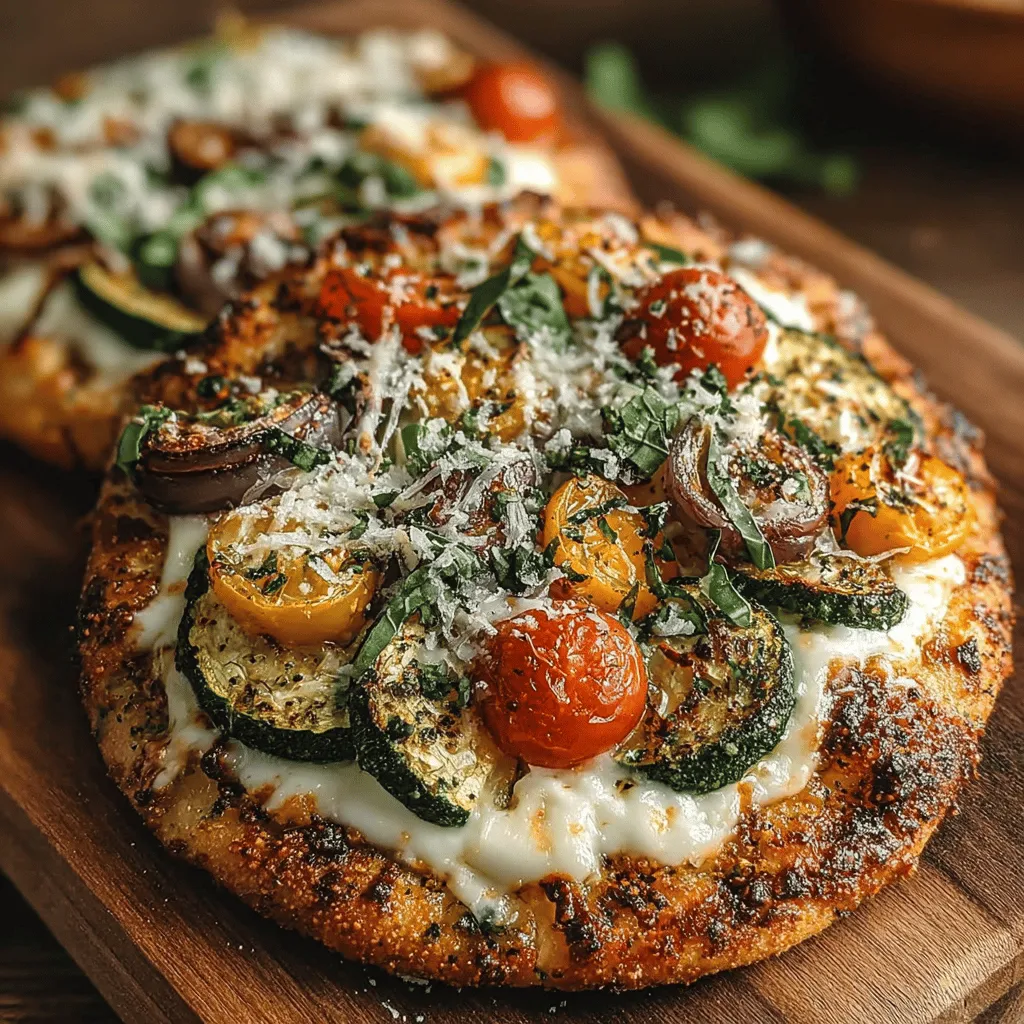 Roasted Veggie Alfredo Flatbreads are a delightful fusion of flavors that appeal to the palate and provide a satisfying meal option. This dish encapsulates the essence of comfort food while also embracing the health benefits of fresh vegetables. The combination of a crisp flatbread base topped with a creamy Alfredo sauce and an array of colorful, roasted vegetables creates a visually appealing and mouthwatering experience. Whether you’re looking for a quick weeknight dinner or an impressive dish for a gathering, these flatbreads offer versatility and ease of preparation that makes them a go-to choice.