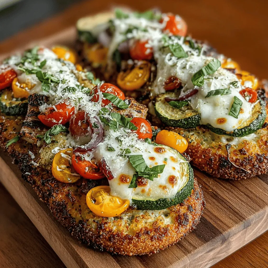 Roasted Veggie Alfredo Flatbreads are a delightful fusion of flavors that appeal to the palate and provide a satisfying meal option. This dish encapsulates the essence of comfort food while also embracing the health benefits of fresh vegetables. The combination of a crisp flatbread base topped with a creamy Alfredo sauce and an array of colorful, roasted vegetables creates a visually appealing and mouthwatering experience. Whether you’re looking for a quick weeknight dinner or an impressive dish for a gathering, these flatbreads offer versatility and ease of preparation that makes them a go-to choice.