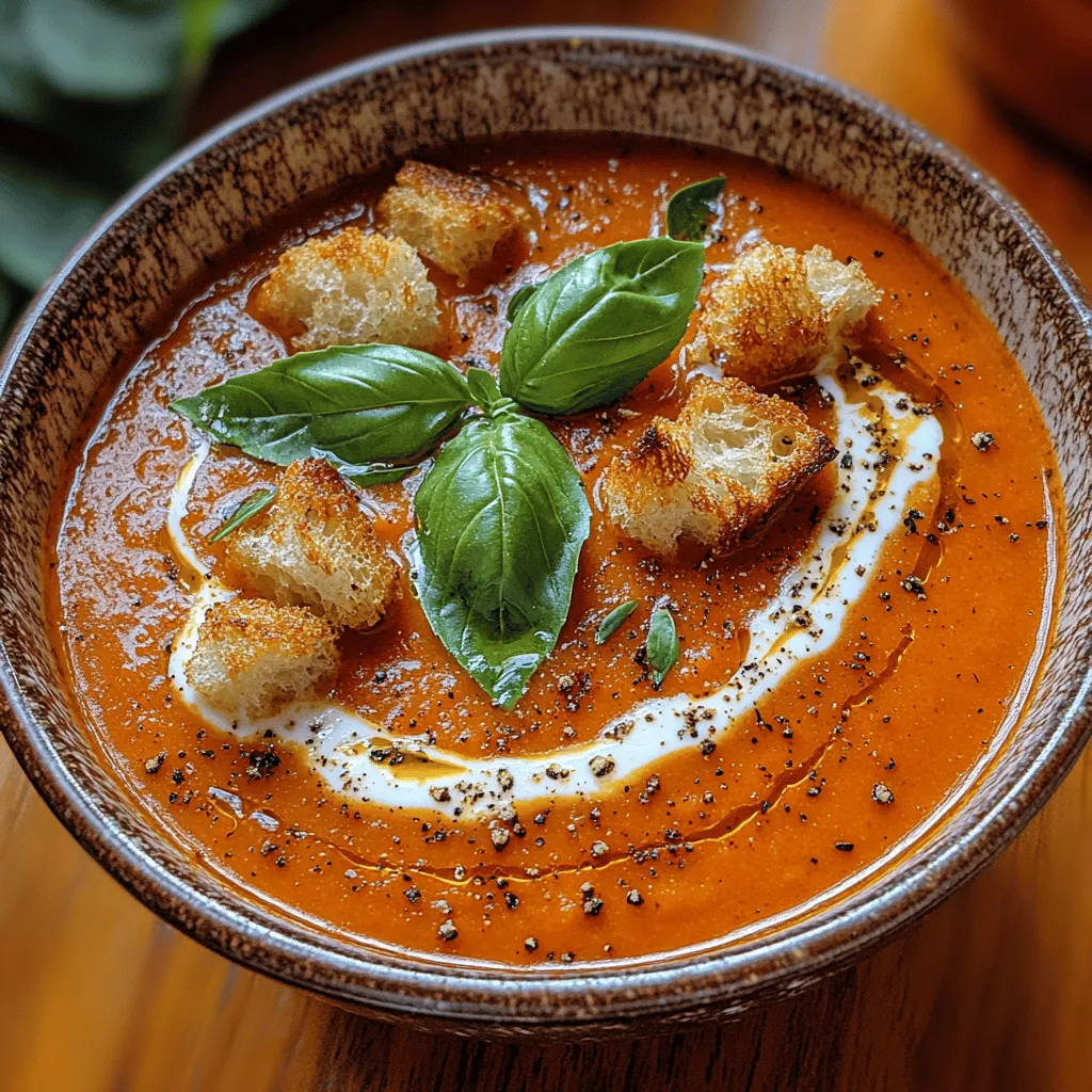 At the heart of Silky Roasted Red Pepper Soup lies the red bell pepper, known for its natural sweetness. When roasted, these peppers undergo a transformative process that enhances their flavor profile significantly. The high heat caramelizes their natural sugars, resulting in a deeper, more complex taste that is both sweet and slightly smoky. This roasting process not only intensifies the peppers’ inherent flavors but also adds a delightful char that contributes to the overall richness of the soup.