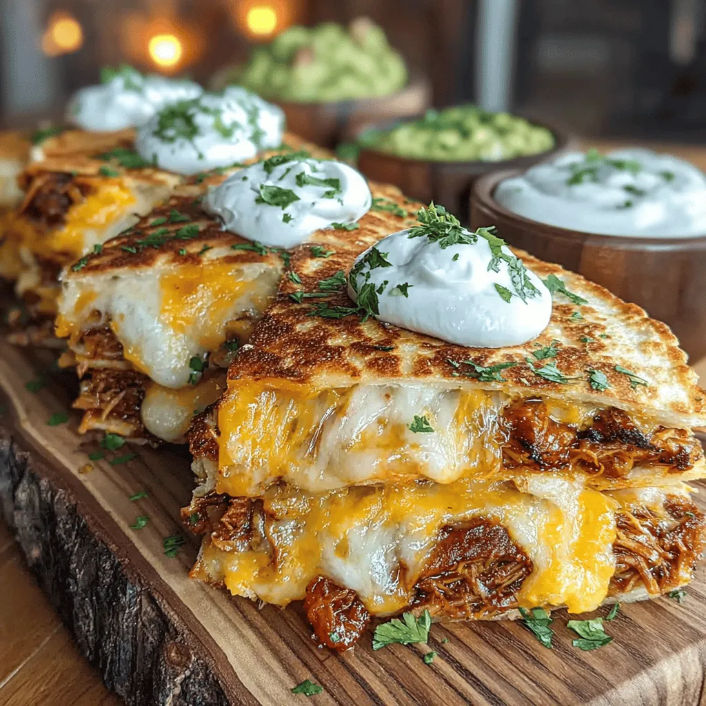 Quesadillas have long been cherished as a versatile dish that transcends cultural boundaries and welcomes a variety of fillings. Whether enjoyed as a quick snack, a hearty meal, or a delightful appetizer at gatherings, quesadillas offer endless possibilities for creativity. Among the myriad of ways to prepare this beloved dish, the Smoky BBQ Chicken Quesadilla Wedges stand out as a delectable twist on the traditional recipe. This variation combines the savory flavors of smoky barbecue chicken with the satisfying melt of cheese, making it an instant crowd-pleaser.