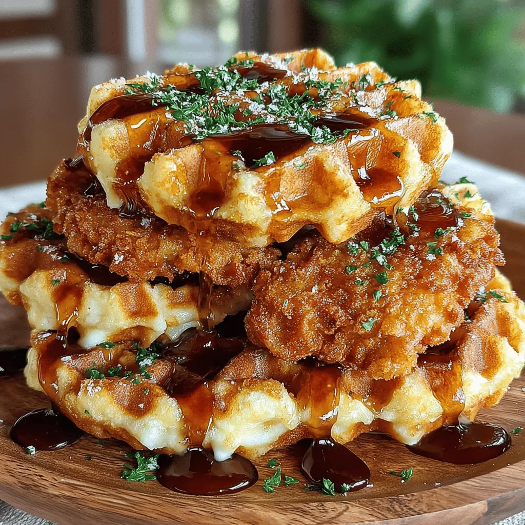 Golden Buttermilk Waffle Chicken Bites are a delightful twist on the classic chicken and waffles dish, bringing together the savory crunch of fried chicken and the sweet, fluffy texture of buttermilk waffles. This unique recipe not only satisfies your taste buds but also serves as a comforting meal that seamlessly blends flavors and textures, making it a perfect choice for brunch, lunch, or even dinner. The combination of crispy chicken bites nestled between warm, golden waffles creates a symphony of taste that is both hearty and indulgent.