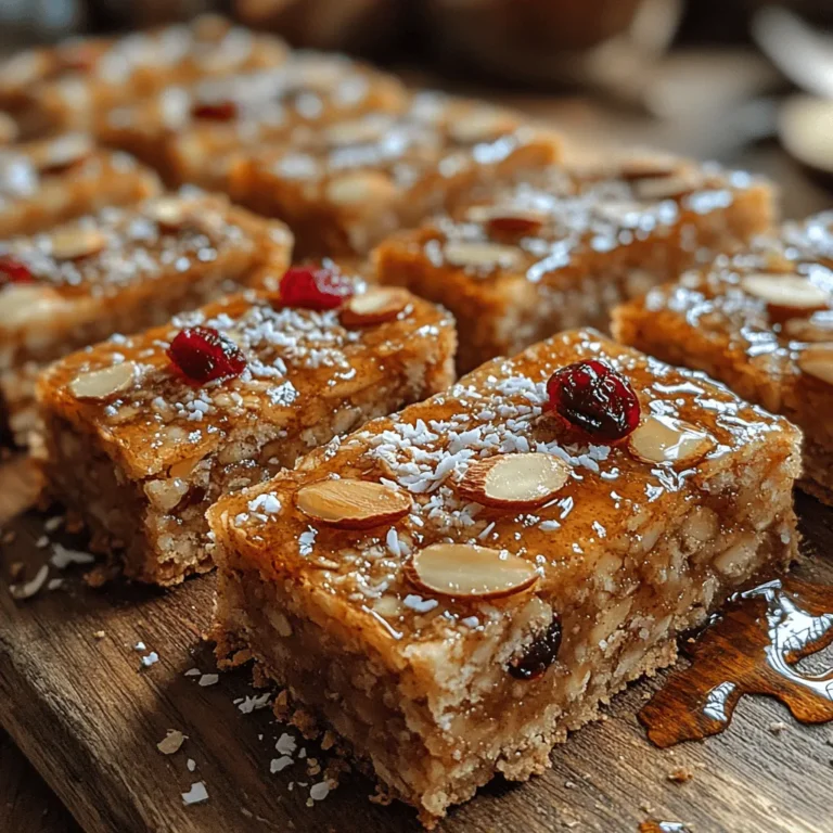 There’s something undeniably comforting about homemade snacks, and Sweet Almond Oat Bars embody that warmth and joy in every bite. These bars are not just a delicious treat; they represent a perfect blend of health and indulgence that can brighten any day. I still remember the first time I attempted to make these bars; it was a chilly afternoon, and I found myself sifting through my pantry in search of a healthy snack to accompany a steaming cup of tea. Armed with a few staple ingredients, I embarked on a culinary adventure that transformed into an unforgettable experience. The results were nothing short of delightful—chewy, nutty, and just the right amount of sweet. These bars turned out to be perfect for a mid-afternoon pick-me-up or as a nutritious breakfast option, easily enjoyed on the go.
