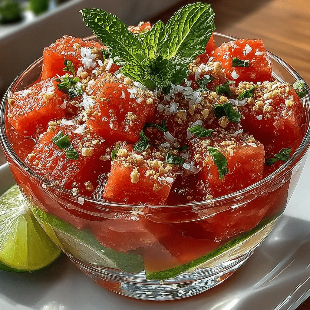 As the summer sun graces us with its warmth, the quest for refreshing treats becomes paramount. Enter the Watermelon Delight Crisp, a delightful no-bake dessert that embodies the essence of summer. This vibrant dish brings together the juicy, hydrating goodness of watermelon with the satisfying crunch of granola and the tropical flair of shredded coconut. It’s not just a feast for the eyes; it’s a wholesome dessert that is easy to prepare, making it perfect for summer gatherings or a simple indulgence at home.