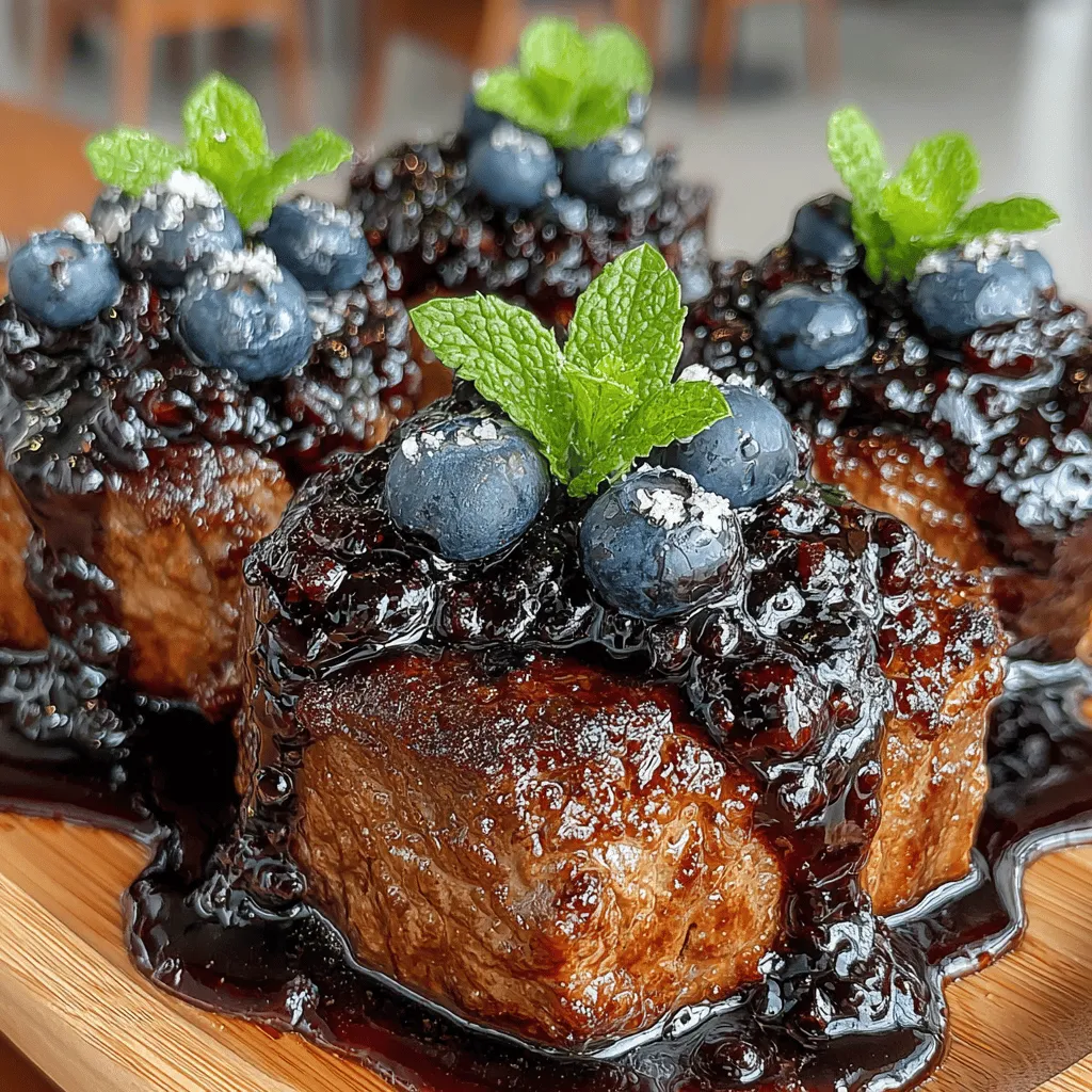 In the realm of culinary creativity, few combinations are as intriguing as the marriage of savory and sweet flavors. One standout example of this delightful juxtaposition is the dish known as Blueberry Bliss Beef. This innovative recipe takes tender beef sirloin and elevates it to new heights with a luscious blueberry glaze, resulting in a dish that is not only visually stunning but also bursting with flavor. Imagine the rich, umami notes of beef harmonizing beautifully with the sweet and slightly tart notes of fresh blueberries—it's a culinary experience that captivates the palate.