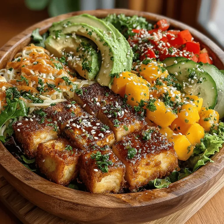 Rice vinegar is a key ingredient in the dressing for the Tropical Bliss: Mango & Tofu Salad Bowl. Its subtle tanginess not only enhances the flavor profile of the salad but also brings several health benefits. Rice vinegar is low in calories and contains beneficial acids that can aid in digestion. Additionally, it has antimicrobial properties that may help to improve gut health. The mild flavor of rice vinegar makes it an excellent choice for balancing out the sweetness of the fruits and the richness of the tofu, ensuring a harmonious blend that elevates the entire dish.