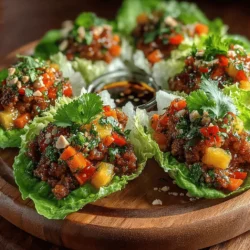 Tropical Turkey Lettuce Wraps with Pineapple Glaze