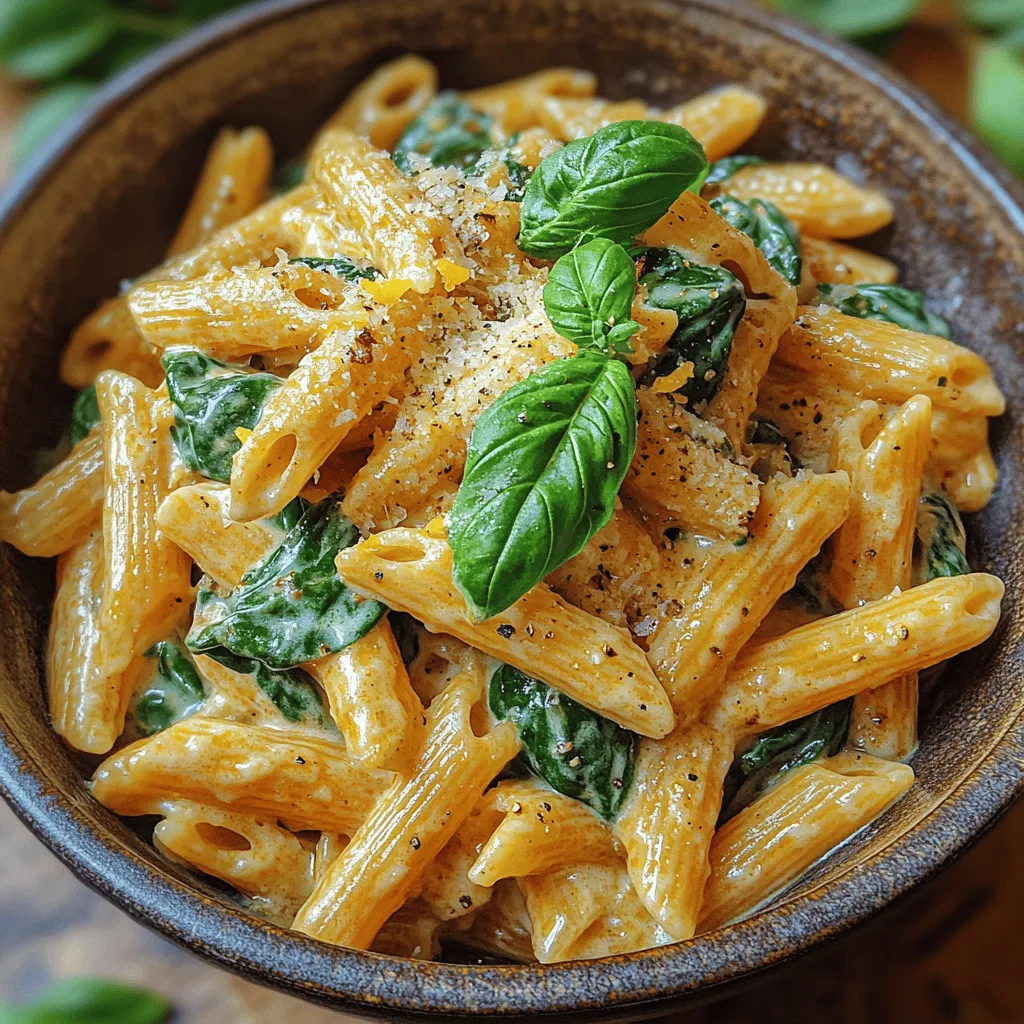 When it comes to comforting pasta dishes, few recipes can compete with the allure of Creamy Garlic Spinach Penne. This dish strikes a perfect balance between rich and vibrant flavors, making it an irresistible choice for anyone looking to elevate their dining experience. The combination of creamy garlic sauce and fresh spinach creates a delightful blend that not only tantalizes the taste buds but also brings a burst of color to your plate. Whether you're preparing a cozy family dinner or need a quick weeknight meal that impresses, this recipe is versatile enough to fit any occasion.