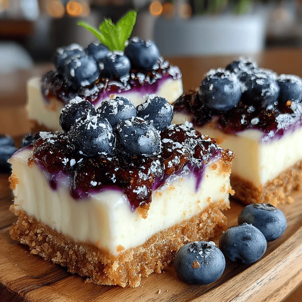 To create these delightful cheesecake bars, it's essential to understand the role of each ingredient in the recipe. The core components include graham cracker crumbs, cream cheese, sugar, eggs, and, of course, fresh blueberries.
