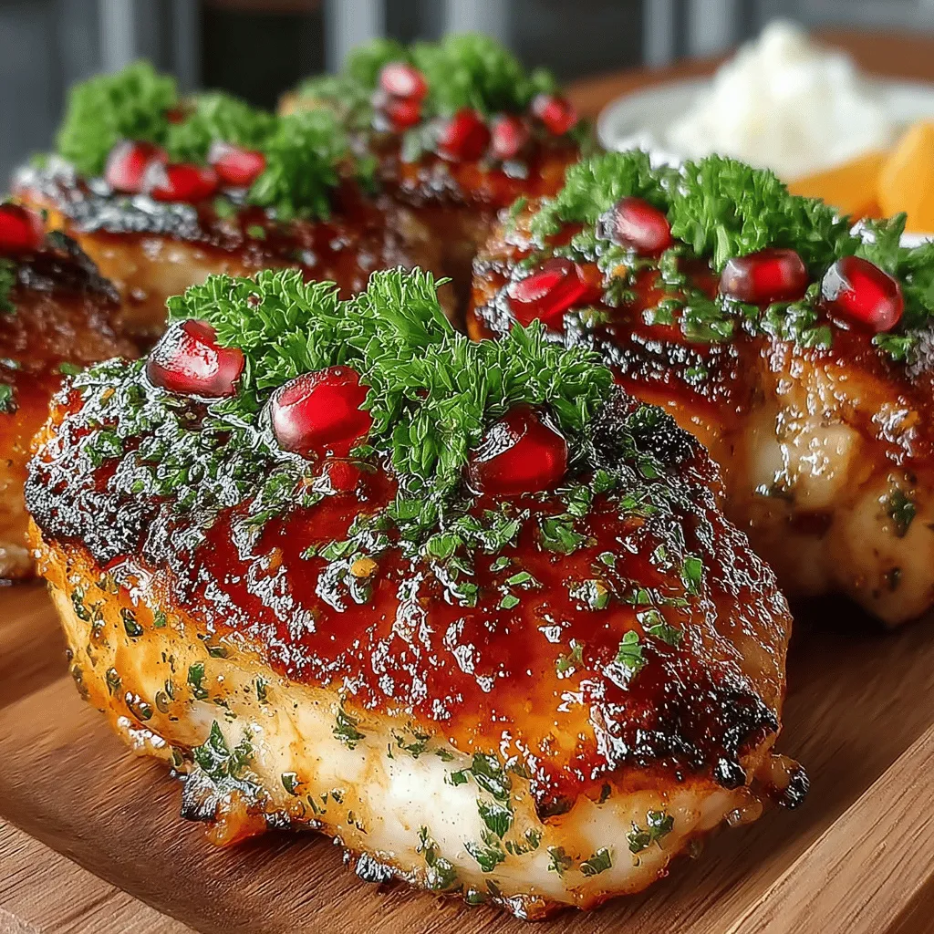 Pomegranate Glazed Chicken is a culinary gem that beautifully combines sweet, tangy, and savory flavors, creating a dish that is both visually stunning and deliciously satisfying. This recipe not only elevates the everyday dinner experience but also brings a touch of sophistication to special occasions, making it a versatile addition to any meal repertoire. Imagine juicy chicken breasts coated in a glossy pomegranate glaze, their vibrant color capturing the eye and enticing the palate. This dish is not just a feast for the senses; it’s also straightforward to prepare, making it perfect for busy weeknights or casual gatherings with friends and family.