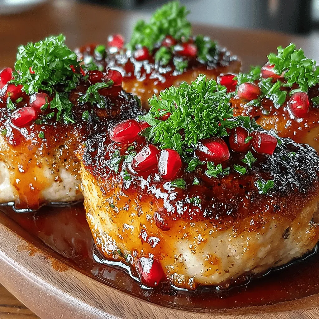 Pomegranate Glazed Chicken is a culinary gem that beautifully combines sweet, tangy, and savory flavors, creating a dish that is both visually stunning and deliciously satisfying. This recipe not only elevates the everyday dinner experience but also brings a touch of sophistication to special occasions, making it a versatile addition to any meal repertoire. Imagine juicy chicken breasts coated in a glossy pomegranate glaze, their vibrant color capturing the eye and enticing the palate. This dish is not just a feast for the senses; it’s also straightforward to prepare, making it perfect for busy weeknights or casual gatherings with friends and family.