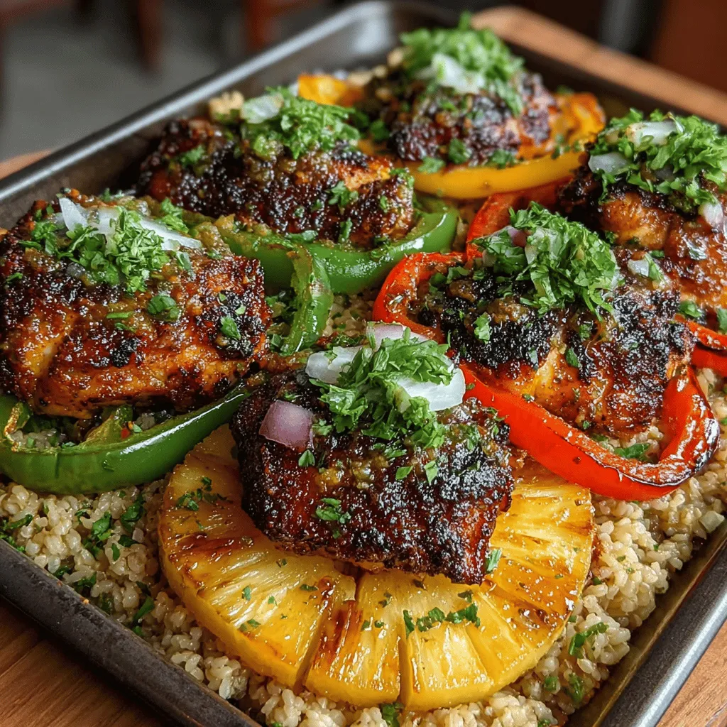 Baking your Tropical Pineapple Chicken Sheet Pan Feast is where the magic truly happens. The aroma of the chicken mingling with the sweetness of the pineapple and the savory notes of the vegetables will fill your kitchen, creating an inviting atmosphere. Here’s how to ensure that your meal comes out perfectly baked every time.