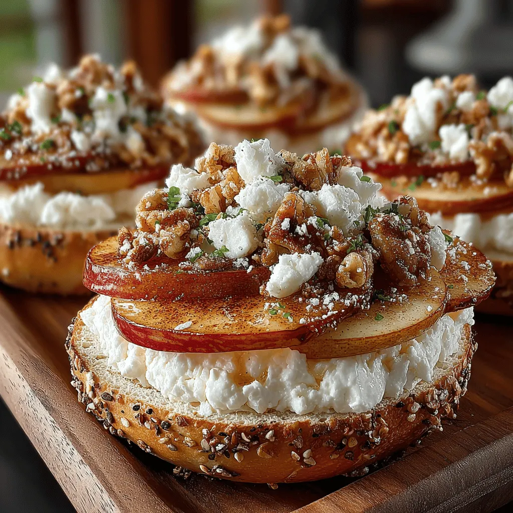 Cinnamon Apple Bagel Sandwiches are a delightful fusion of flavors and textures, making them an irresistible choice for breakfast, brunch, or a quick snack. Imagine biting into a warm, toasted bagel layered with sweet, caramelized apples and creamy, tangy cream cheese. The comforting notes of cinnamon wafting through the air evoke a sense of nostalgia, reminiscent of homemade desserts and cozy family gatherings. This sandwich marries the classic flavors of fall with the convenience of a bagel, creating a dish that is both satisfying and versatile.