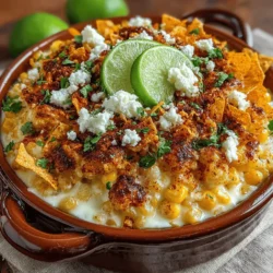 Mexican street corn, known as elote, has captured the hearts and taste buds of food lovers around the world. This beloved street food features grilled corn on the cob slathered in creamy sauce, sprinkled with cheese, and finished off with a squeeze of lime and a dash of chili powder. The combination of sweet corn, tangy cheese, and zesty spices creates an unforgettable flavor profile that’s both comforting and exciting. Imagine taking all the delicious elements of elote and transforming them into a hearty casserole—this is where our Spicy Mexican Street Corn Casserole comes in.