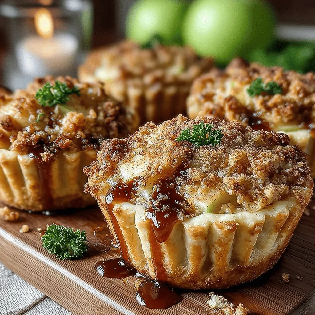 Before you begin assembling your mini apple pie crumble cups, it's crucial to preheat your oven to 350°F (175°C). Preheating ensures that the oven reaches the perfect temperature, allowing for even baking and ensuring that your crust turns golden brown and your apple filling bubbles beautifully. Skipping this step can result in uneven baking, so make sure to set your oven well in advance.