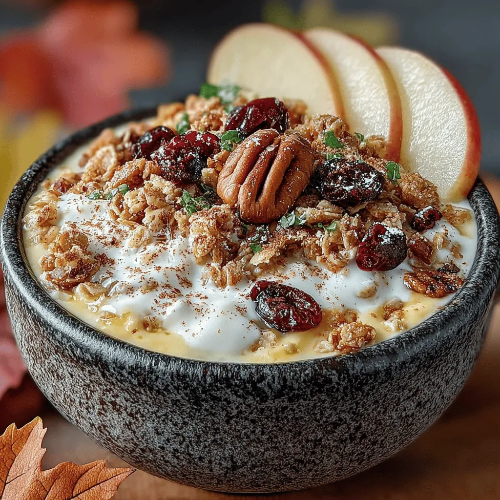 The Pumpkin Spice Delight Granola Yogurt Bowls are a versatile recipe that can easily fit into various dietary preferences. For those following a gluten-free diet, using homemade granola made from gluten-free oats ensures that everyone can enjoy this seasonal treat without worry. Additionally, the yogurt component can be substituted with dairy-free alternatives like almond or coconut yogurt, making it suitable for vegans or those with lactose intolerance. This adaptability not only makes the recipe inclusive but also allows for personal customization based on dietary needs and taste preferences.