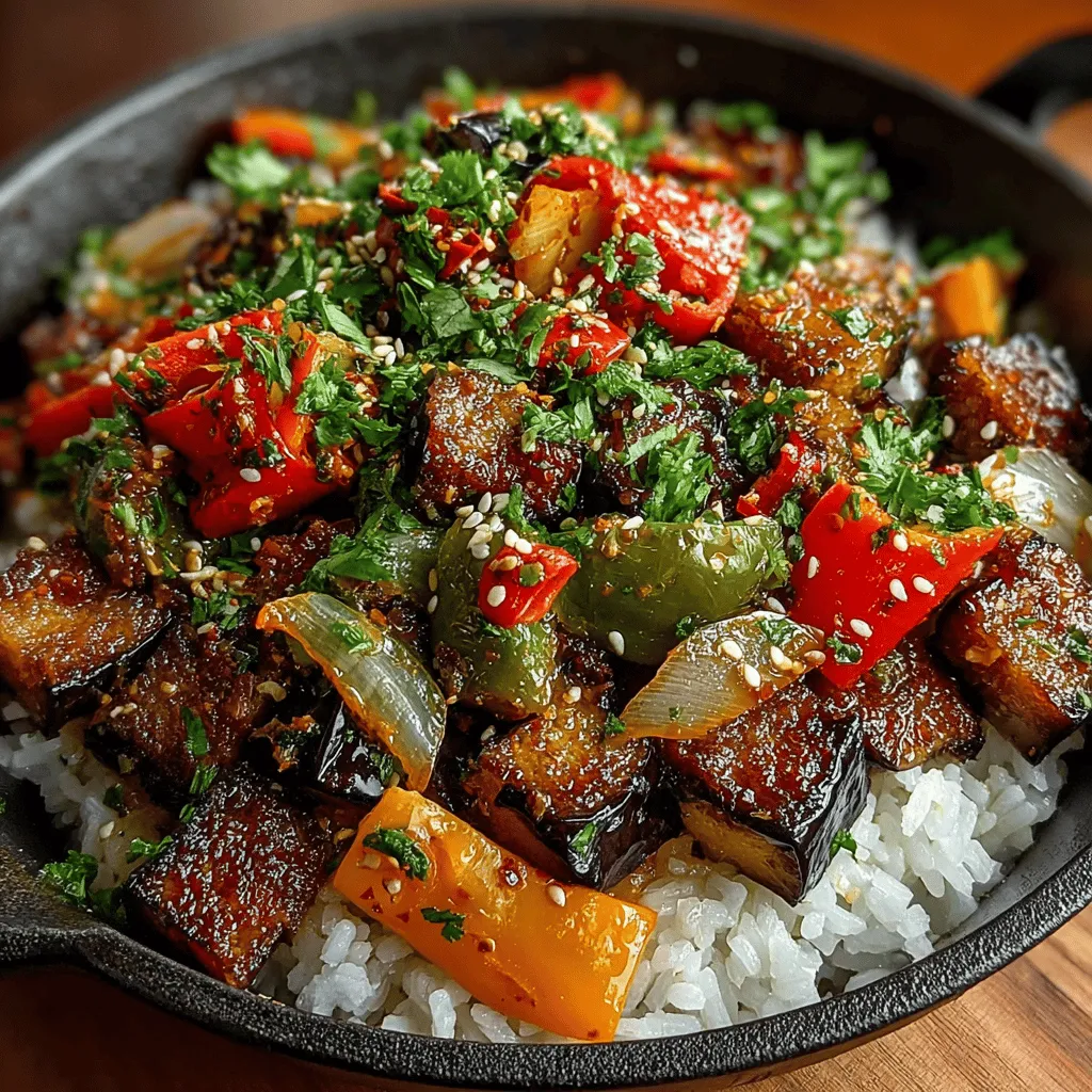 In the realm of vibrant and flavorful dishes, few can rival the Spicy Eggplant & Hatch Chili Stir-Fry. This delightful recipe is a celebration of fresh, wholesome ingredients that come together to create a dish bursting with flavor and texture. It showcases the rich, earthy flavor of eggplant, complemented by the unique, smoky heat of Hatch green chilies. Whether you're seeking a quick weeknight dinner or aiming to impress guests at a special gathering, this stir-fry is not only simple to prepare but also packed with nutrients and taste, making it a versatile addition to any meal plan.
