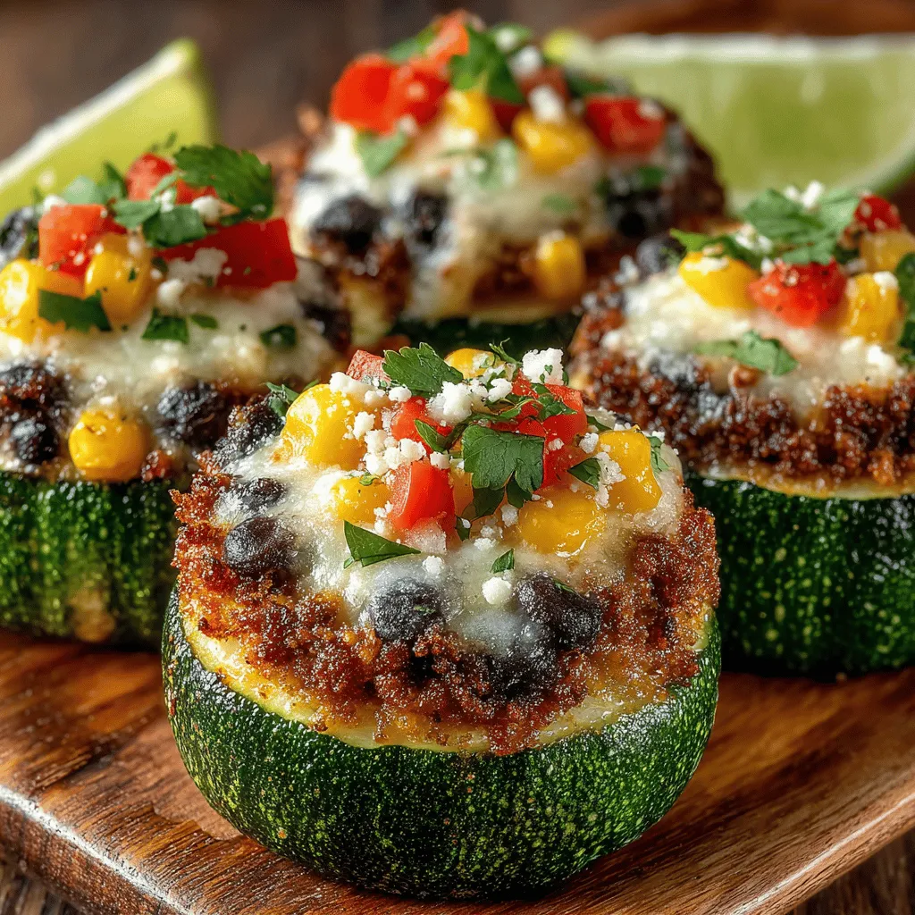 In recent years, the trend of healthy snacking has gained significant traction as more people seek nutritious alternatives to traditional snacks. With an increasing awareness of health and wellness, individuals are gravitating towards snacks that not only satisfy cravings but also provide essential nutrients. In this context, <strong>Mini Tex-Mex Zucchini Bites</strong> emerge as an ideal solution, offering a delightful combination of flavors and textures that cater to both the taste buds and the body’s nutritional needs.” /></p>
</p>
<h2>The Role of Breadcrumbs in Binding the Mixture</h2>
</p>
<p>Breadcrumbs play a crucial role in the preparation of Mini Tex-Mex Zucchini Bites. They act as a binding agent that holds the mixture together, ensuring that each bite retains its shape during the baking process. By absorbing moisture from the other ingredients, breadcrumbs contribute to a firm yet tender texture that is essential for these zucchini bites. This balance is key, as too few breadcrumbs can result in a soggy filling that may fall apart, while too many can lead to an overly dry mixture.</p>
</p>
<p>Choosing the right type of breadcrumbs can also enhance the flavor profile. For a more authentic Tex-Mex experience, consider using seasoned breadcrumbs or even crushed tortilla chips. These options not only maintain the binding function but also infuse the mixture with additional flavor, elevating your zucchini bites to a new level.</p>
</p>
<h2>Tips for Achieving the Perfect Consistency and Flavor Balance</h2>
</p>
<p>To achieve the ideal consistency and flavor in your Mini Tex-Mex Zucchini Bites, keep these tips in mind:</p>
</p>
<p>1. <strong>Moisture Control</strong>: Zucchini has a high water content, which can make your filling too wet. To prevent this, after hollowing out the zucchini, sprinkle a little salt inside the cups and let them sit for about 10 minutes. This process draws out excess moisture, ensuring a firmer filling.</p>
</p>
<p>2. <strong>Taste as You Go</strong>: Before filling the zucchini cups, taste the mixture. This is your opportunity to adjust the seasoning. If the mixture seems bland, add more spices or herbs, such as cumin, paprika, or fresh cilantro, to enhance the flavor.</p>
</p>
<p>3. <strong>Balance Textures</strong>: Incorporate a variety of ingredients in your filling to create a delightful mix of textures. The crunch from bell peppers and onions contrasted with the creaminess of cheese will make each bite enjoyable.</p>
</p>
<p>4. <strong>Pack It Tight</strong>: When filling the zucchini cups, pack the mixture firmly. This ensures that the bites hold their shape during baking and allows for maximum flavor in each bite.</p>
</p>
<h2>Filling the Zucchini Cups</h2>
</p>
<p>Now that you have your filling ready, it’s time to fill those zucchini cups with the Tex-Mex mixture.</p>
</p>
<h3>Instructions on How to Fill the Zucchini Cups</h3>
</p>
<p>1. <strong>Prepare Your Baking Sheet</strong>: Line a baking sheet with parchment paper or lightly grease it to prevent sticking. This will make cleanup easier and help the bites crisp up nicely.</p>
</p>
<p>2. <strong>Fill Each Zucchini Cup</strong>: Using a spoon or a small scoop, fill each hollowed zucchini cup with the Tex-Mex mixture. Aim to overfill slightly, as the mixture will settle during baking.</p>
</p>
<p>3. <strong>Pack the Filling</strong>: Gently press down on the filling to pack it tightly into the cups. This structural integrity is crucial for the bites to retain their shape while baking.</p>
</p>
<p>4. <strong>Arrange on Baking Sheet</strong>: Place the filled zucchini bites on the prepared baking sheet, ensuring they are spaced evenly. This allows for even cooking and prevents them from sticking together.</p>
</p>
<h3>Visual Appeal: Arranging the Filled Zucchini Bites on the Baking Sheet</h3>
</p>
<p>For an enticing presentation, arrange the zucchini bites in a neat grid pattern on the baking sheet. This not only looks appealing but also makes it easier to serve. You might consider garnishing the tops with a sprinkle of extra cheese or a few diced tomatoes for added color and texture.</p>
</p>
<h2>Baking Process</h2>
</p>
<p>With your zucchini cups filled and arranged, it’s time to bake them to perfection.</p>
</p>
<h3>Explanation of the Baking Time and Temperature</h3>
</p>
<p>Preheat your oven to 375°F (190°C). This temperature is ideal for achieving a crispy exterior while ensuring the filling is thoroughly cooked. Bake the Mini Tex-Mex Zucchini Bites for approximately 20-25 minutes, or until they are golden brown on top and the zucchini is tender.</p>
</p>
<h3>Signs to Look for to Determine When the Bites Are Done</h3>
</p>
<p>Keep an eye on the bites as they bake. You’ll know they’re done when:</p>
</p>
<p>– The tops are golden brown and slightly crisp.</p>
<p>– The zucchini is tender when pierced with a fork.</p>
<p>– The filling is bubbling slightly, indicating that it’s cooked through.</p>
</p>
<h3>Importance of Allowing the Bites to Cool Before Serving</h3>
</p>
<p>Once baked, allow the Mini Tex-Mex Zucchini Bites to cool for about 5 minutes on the baking sheet. This brief cooling time helps the bites firm up a bit more and makes them easier to handle. Serve them warm to enjoy the melty cheese and vibrant flavors.</p>
</p>
<h2>Serving Suggestions</h2>
</p>
<p>These Mini Tex-Mex Zucchini Bites are versatile and can be served in various ways.</p>
</p>
<h3>Ideas for Garnishing the Mini Tex-Mex Zucchini Bites</h3>
</p>
<p>Consider garnishing your bites with freshly chopped cilantro, a sprinkle of crumbled queso fresco, or a dollop of sour cream. These toppings not only enhance the visual appeal but also add layers of flavor.</p>
</p>
<h3>Variety in Serving: As Appetizers, Party Snacks, or Healthy Additions to Meals</h3>
</p>
<p>These bites can serve multiple purposes in your meal planning:</p>
</p>
<p>– <strong>Appetizers</strong>: Serve them at your next gathering as a crowd-pleasing appetizer. They’re bite-sized and full of flavor, making them perfect for parties.</p>
<p>– <strong>Party Snacks</strong>: Set them out on a platter with toothpicks for guests to grab and enjoy while mingling.</p>
<p>– <strong>Healthy Meal Additions</strong>: Pair them with a side salad for a light lunch or alongside grilled chicken for a balanced dinner.</p>
</p>
<h3>Pairing Suggestions with Dips or Sauces for Enhanced Flavor</h3>
</p>
<p>For an extra burst of flavor, serve the zucchini bites with dipping sauces such as salsa, guacamole, or a zesty cilantro-lime dressing. These dips not only complement the Tex-Mex flavors but also provide an interactive element for your guests.</p>
</p>
<h2>Nutritional Insights</h2>
</p>
<p>These Mini Tex-Mex Zucchini Bites are not only delicious but also packed with nutrition.</p>
</p>
<h3>Caloric Breakdown and Nutritional Value Per Serving</h3>
</p>
<p>Each serving of these zucchini bites contains approximately 120 calories, making them a guilt-free snack option. They are rich in vitamins and minerals, thanks to the zucchini and other vegetables used in the filling.</p>
</p>
<h3>Discussing the Health Advantages of Incorporating Vegetables into Snacks</h3>
</p>
<p>Incorporating vegetables like zucchini into your snacks provides a wealth of health benefits. Zucchini is low in calories, high in fiber, and packed with important nutrients such as vitamin C, potassium, and antioxidants. Eating more vegetables can help improve digestion, support weight management, and reduce the risk of chronic diseases.</p>
</p>
<h3>How These Bites Fit into Various Diets: Vegetarian, Gluten-Free Options</h3>
</p>
<p>These Mini Tex-Mex Zucchini Bites are naturally vegetarian and can easily be adapted for gluten-free diets. Simply substitute regular breadcrumbs with gluten-free options or crushed corn tortilla chips. This flexibility makes them accessible for various dietary preferences, ensuring everyone can enjoy this tasty treat.</p>
</p>
<h2>Conclusion</h2>
</p>
<p>In summary, Mini Tex-Mex Zucchini Bites are a simple yet flavorful snack option that brings a delightful twist to your vegetable intake. The combination of tender zucchini with a savory Tex-Mex filling creates a satisfying bite that is perfect for any occasion.</p>
</p>
<p>Don’t be afraid to experiment with the recipe, adjusting spices or adding your favorite ingredients to make it your own. Whether enjoyed as an appetizer at a party or as a healthy addition to your dinner, these bites are sure to impress.</p>
</p>
<p>Healthy snacking doesn’t have to be boring; with these Mini Tex-Mex Zucchini Bites, you can enjoy delicious flavors and nutrients in every bite. So gather your ingredients, get creative, and enjoy the process of making these delightful snacks!</p>
</div>