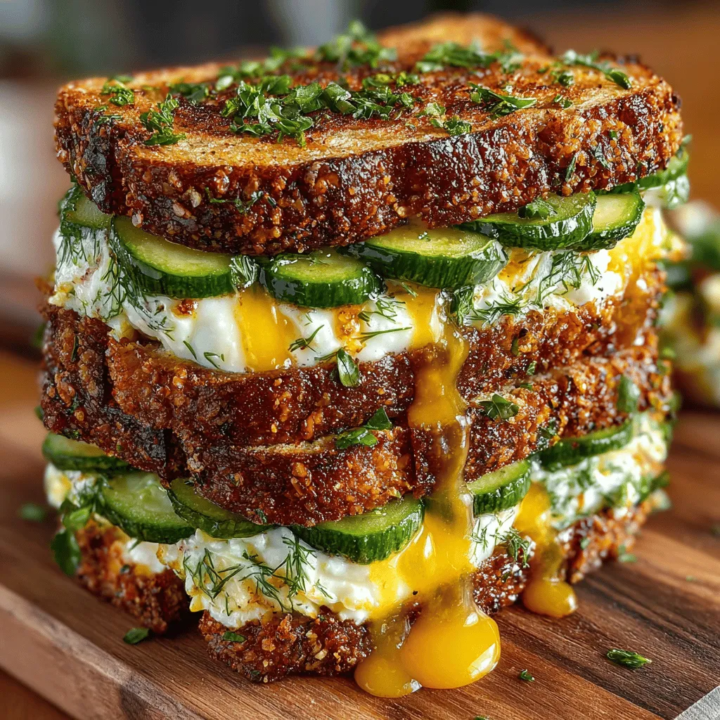 The Crispy Cucumber Dill Egg Sandwich is not just another lunch option; it’s a delightful combination of flavors and textures that elevates a simple meal into a culinary experience. This sandwich features a rich filling made from hard-boiled eggs, crisp cucumbers, and fresh dill, all enveloped in hearty whole-grain bread. It stands out as an ideal choice for lunch or a light dinner, offering a balance of nutrition and taste that appeals to various dietary preferences.