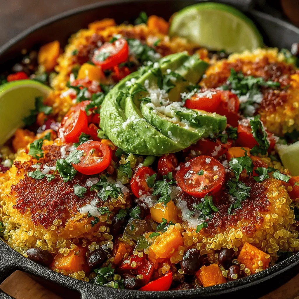 In the ever-expanding universe of plant-based cuisine, the Mini Sweet Potato Quinoa Skillets stand out as a vibrant and nutritious dish. This recipe showcases the earthy sweetness of sweet potatoes, paired with the nutty flavor and fluffy texture of quinoa, resulting in a colorful meal that not only delights the palate but also nourishes the body. Whether you're seeking a wholesome main course or a delightful side dish, these skillets are versatile enough to fit any occasion, making them a fantastic addition to your culinary repertoire.