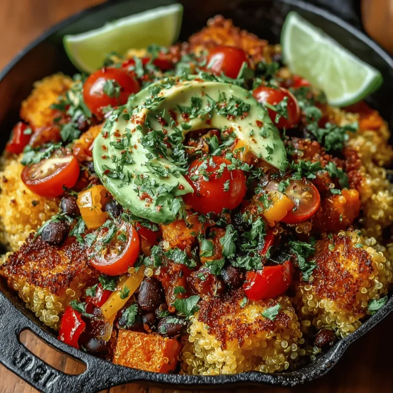 In the ever-expanding universe of plant-based cuisine, the Mini Sweet Potato Quinoa Skillets stand out as a vibrant and nutritious dish. This recipe showcases the earthy sweetness of sweet potatoes, paired with the nutty flavor and fluffy texture of quinoa, resulting in a colorful meal that not only delights the palate but also nourishes the body. Whether you're seeking a wholesome main course or a delightful side dish, these skillets are versatile enough to fit any occasion, making them a fantastic addition to your culinary repertoire.