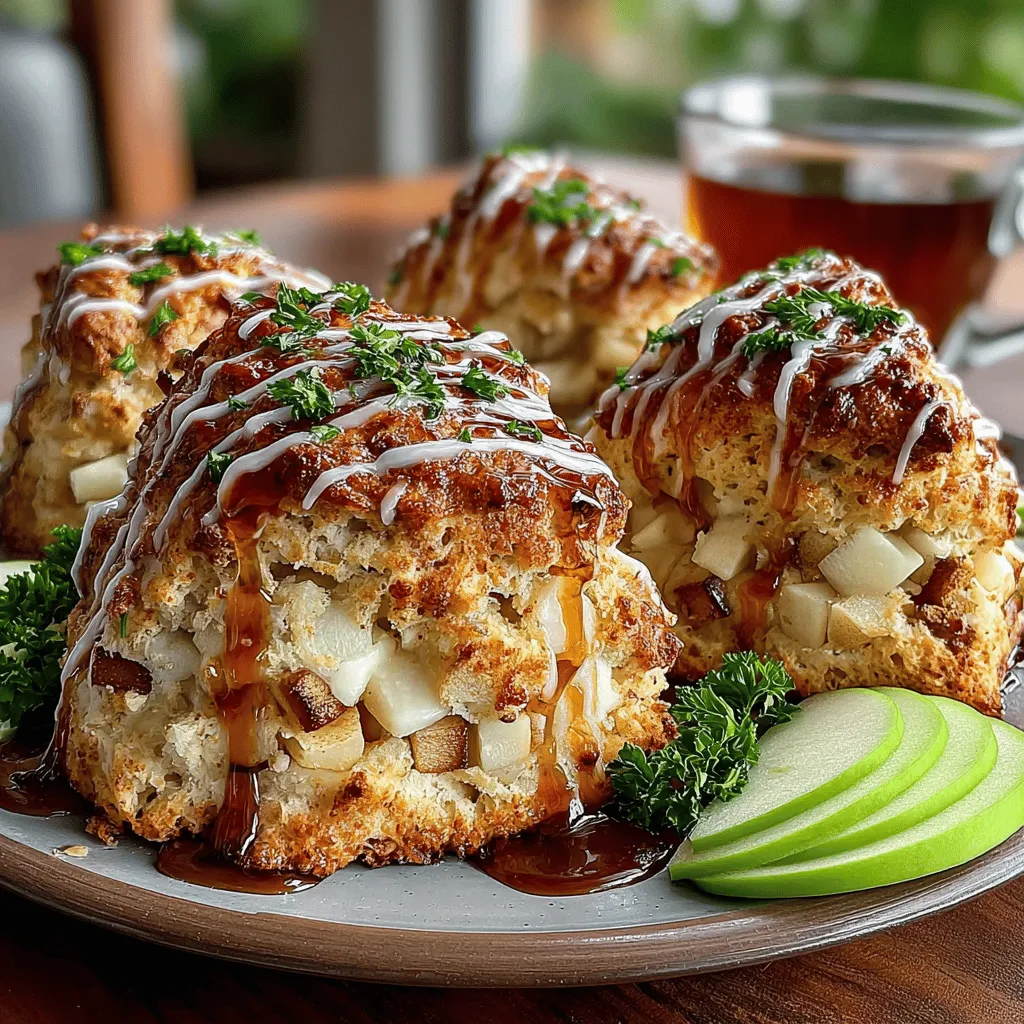 Scones are a delightful treat, often associated with cozy afternoons and calming cups of tea. The recipe for Maple Glazed Apple Cinnamon Scones combines the warm, inviting flavors of sweet maple syrup, tart apples, and aromatic cinnamon, making it an irresistible choice for any time of day. Whether you're enjoying them as a special breakfast, a comforting snack, or a perfect accompaniment to your evening tea, these scones promise to please the palate and warm the soul.