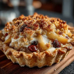 As the leaves change and the air turns crisp, the arrival of fall brings with it a bounty of seasonal fruits that are perfect for baking. Among these, pears and cranberries stand out as two delightful ingredients that can transform any dessert into a festive treat. The Pear & Cranberry Delight Pie with Crunchy Streusel is a perfect embodiment of this seasonal spirit. This pie combines the sweet, juicy essence of ripe pears with the tartness of cranberries, resulting in a dessert that is not only visually appealing but also a symphony of flavors and textures.