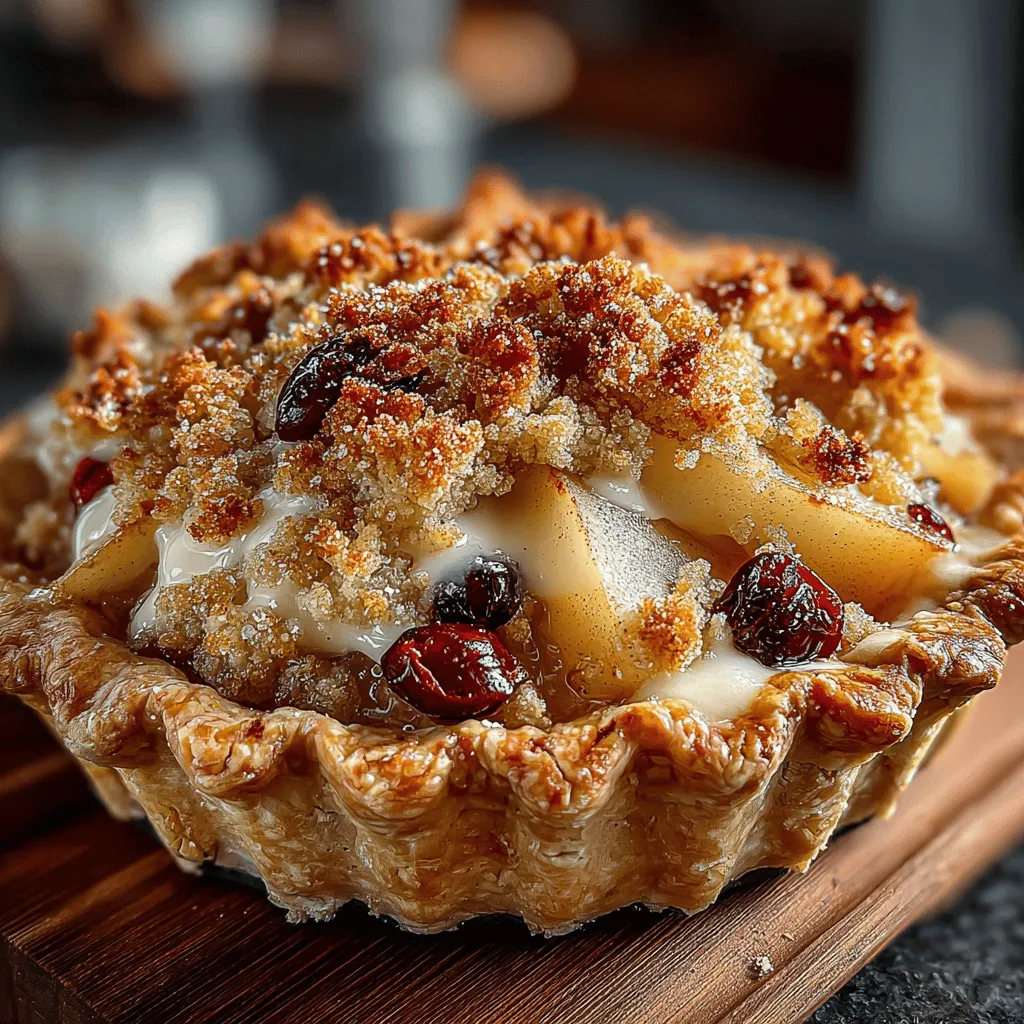As the leaves change and the air turns crisp, the arrival of fall brings with it a bounty of seasonal fruits that are perfect for baking. Among these, pears and cranberries stand out as two delightful ingredients that can transform any dessert into a festive treat. The Pear & Cranberry Delight Pie with Crunchy Streusel is a perfect embodiment of this seasonal spirit. This pie combines the sweet, juicy essence of ripe pears with the tartness of cranberries, resulting in a dessert that is not only visually appealing but also a symphony of flavors and textures.