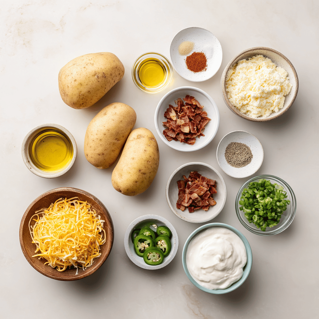 Ingredients for Air Fryer Loaded Nacho Fries