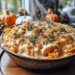 Cozy Fall Casserole with Creamy Pumpkin Spice Pasta